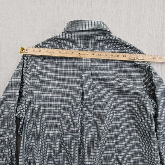 NEW Polo Ralph Lauren Classic Twill Shirt 17 1/2 36/37 Green Plaid Flesh Pony - Picture 13 of 16